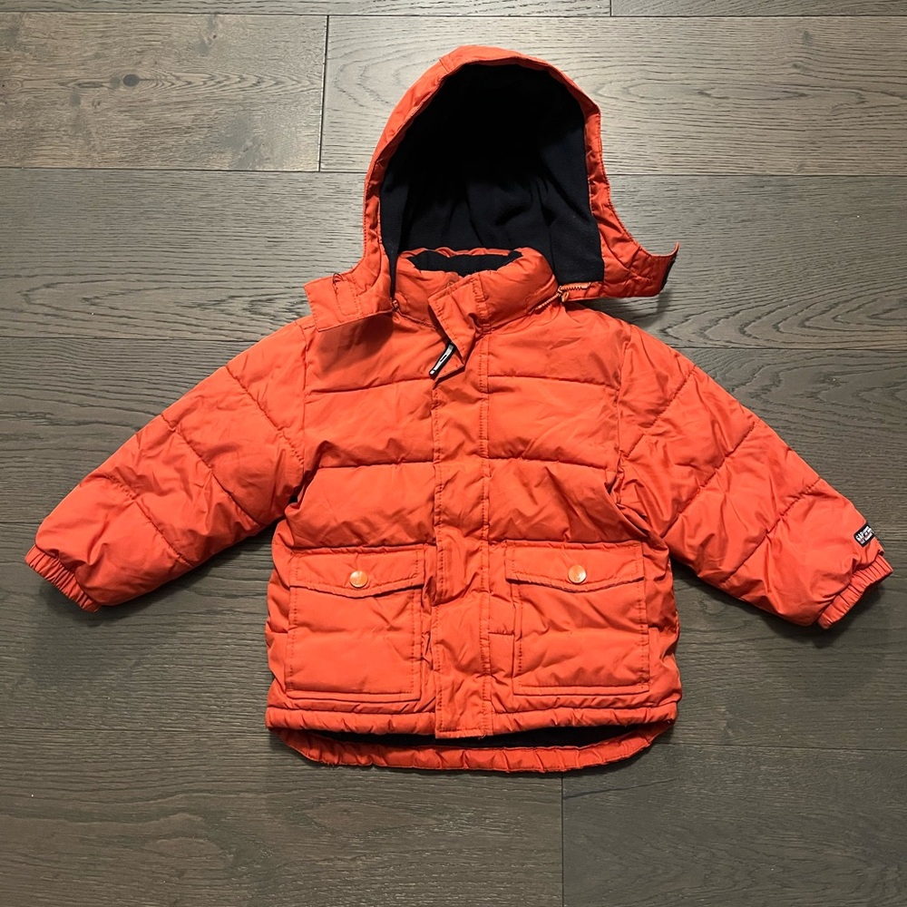 Gap warmest orange kids winter jacket 3T EUC Ret 125